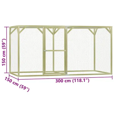 vidaXL cage à poules Pinède imprégnée
