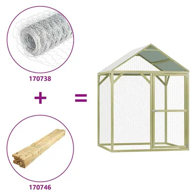 vidaXL cage à poules Pinède imprégnée vidaXL cage à poules Pinède imprégnée