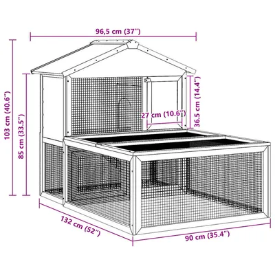 vidaXL cage pour animaux Bois