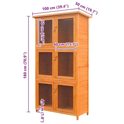 vidaXL cage pour animaux Bois