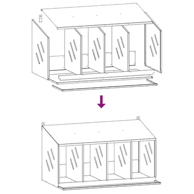 vidaXL nichoir à poules Métal