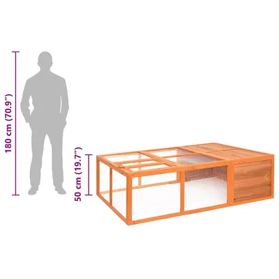 vidaXL cage pour animaux de jardin Bois