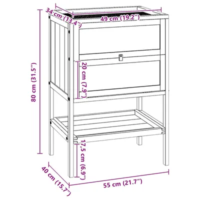 vidaXL Cage à hamster Bois