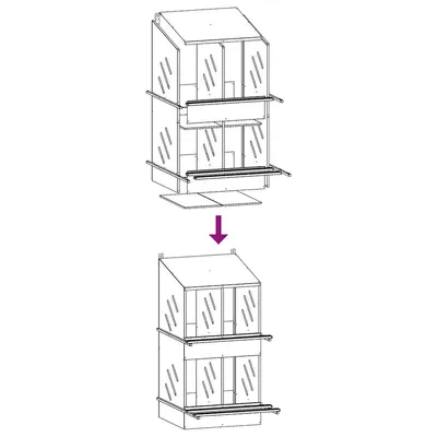 vidaXL nichoir à poules Métal