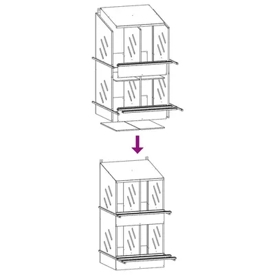 vidaXL nichoir à poules Métal