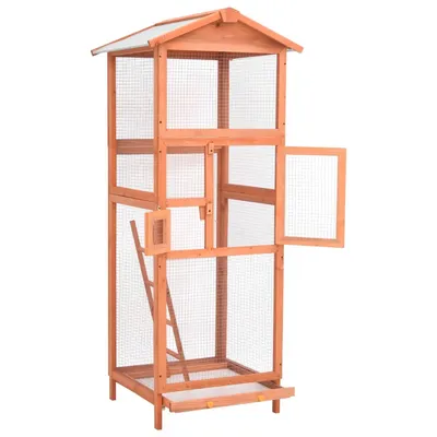 vidaXL cage à oiseaux Bois