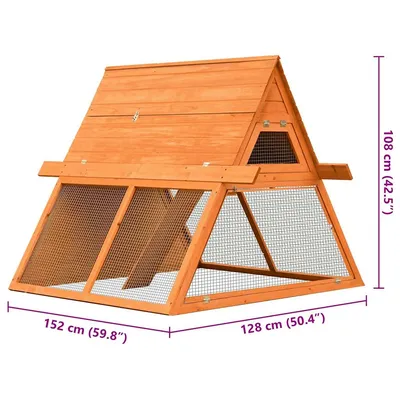 vidaXL clapier pour lapins Bois de pin