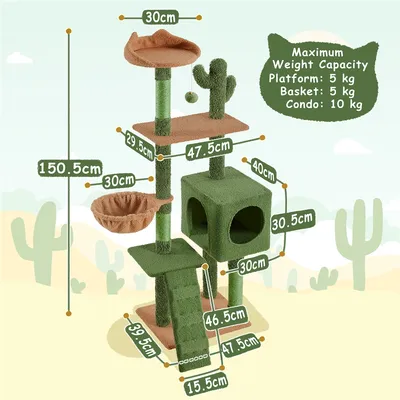 Yaheetech Arbre à Chat Cactus