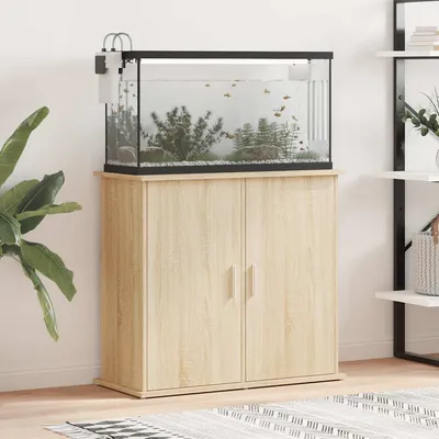 vidaXL support d'aquarium Bois d'ingénierie