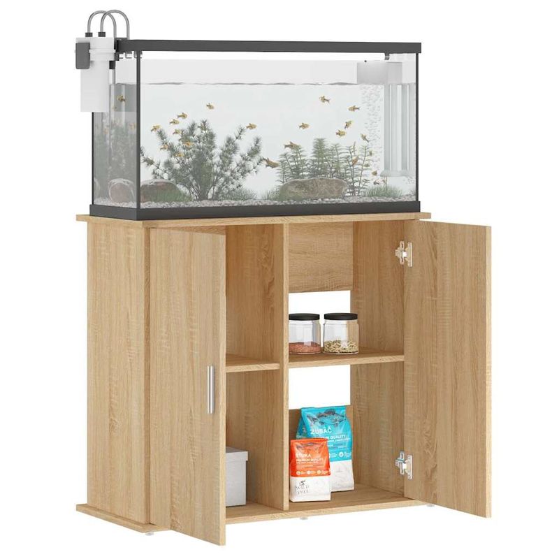 vidaXL support d'aquarium Bois d'ingénierie