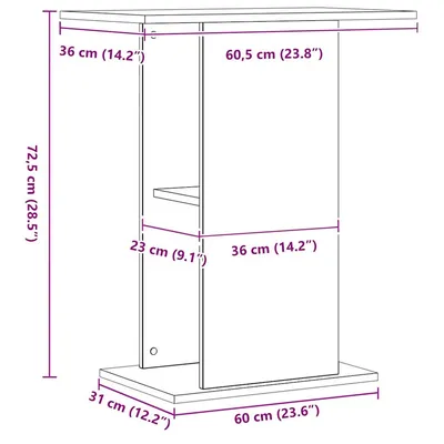 vidaXL support d'aquarium Bois d'ingénierie