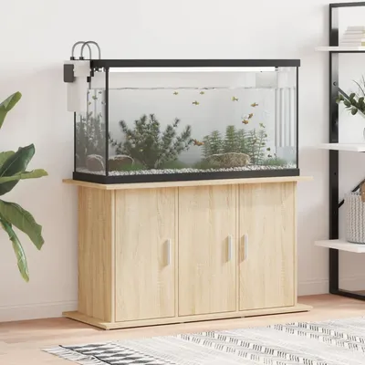 vidaXL support pour aquarium Bois d'ingénierie