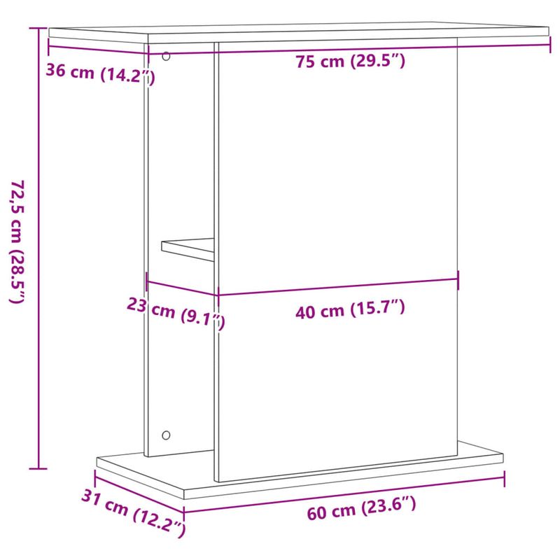 vidaXL support pour aquarium