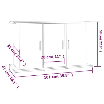 vidaXL support pour aquarium Bois d'ingénierie