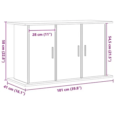 vidaXL support d'aquarium Bois d'ingénierie