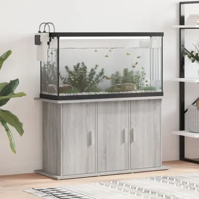 vidaXL support pour aquarium Bois d'ingénierie