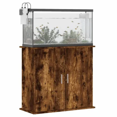 vidaXL support pour aquarium Bois d'ingénierie