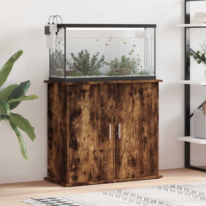 vidaXL support pour aquarium Bois d'ingénierie