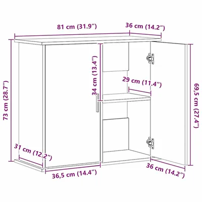 vidaXL support d'aquarium Bois d'ingénierie