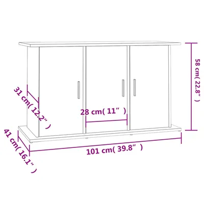 vidaXL support pour aquarium Bois d'ingénierie