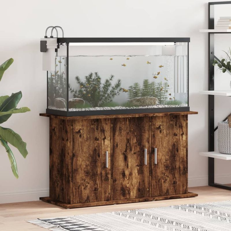 vidaXL support pour aquarium Bois d'ingénierie