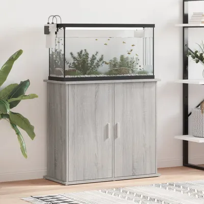vidaXL support pour aquarium Bois d'ingénierie