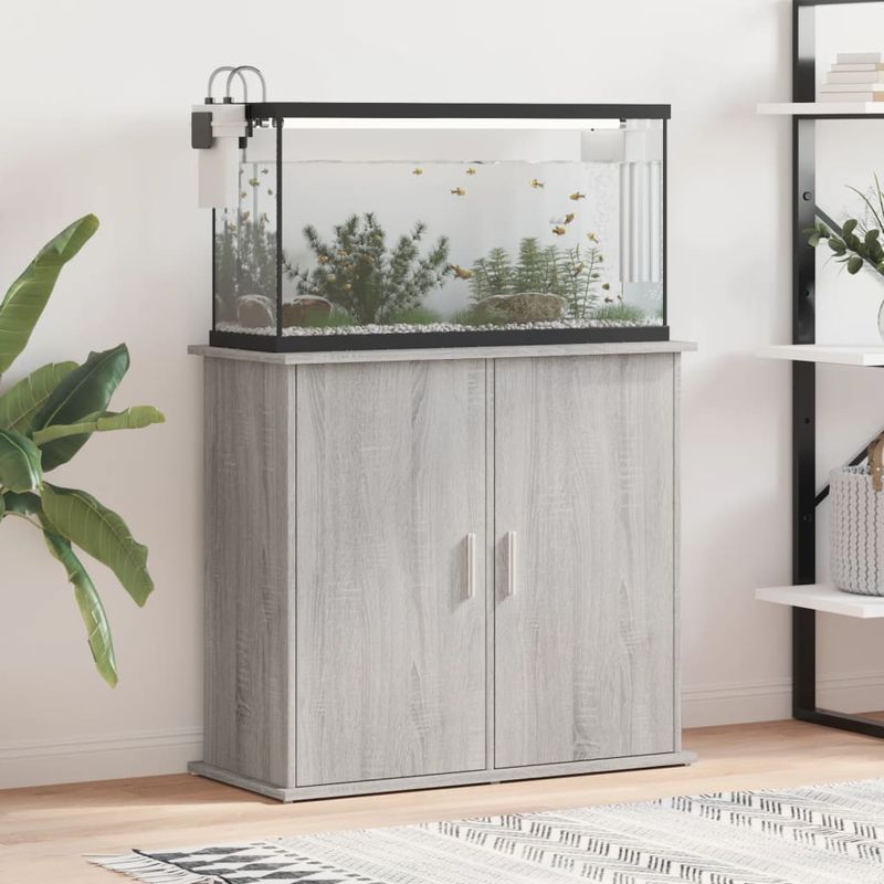 vidaXL support pour aquarium Bois d'ingénierie