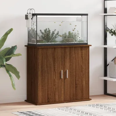 vidaXL support pour aquarium Bois d'ingénierie