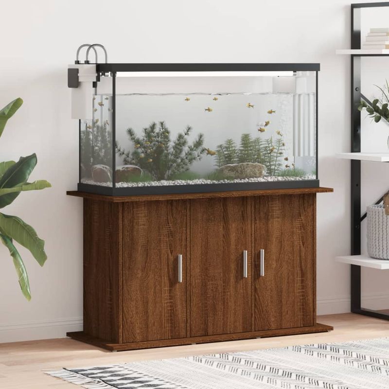 vidaXL support pour aquarium Bois d'ingénierie