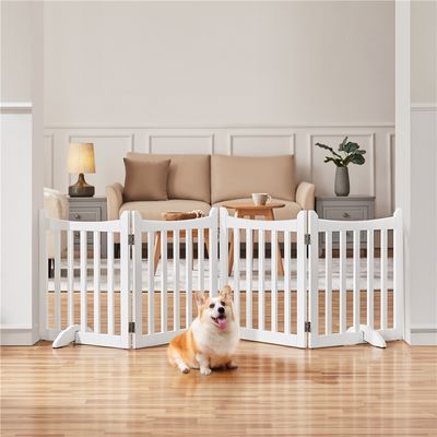 Barrière De Sécurité Pliable En 4 Panneaux Barrière Chien Pieds De Support