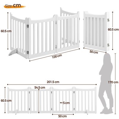 Barrière De Sécurité Pliable En 4 Panneaux Barrière Chien Pieds De Support