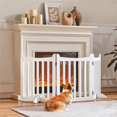 Barrière De Sécurité Pliable En 3 Panneaux Barrière Chien En Bois