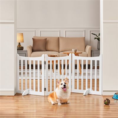Barrière De Sécurité Pliable En 3 Panneaux Barrière Chien En Bois