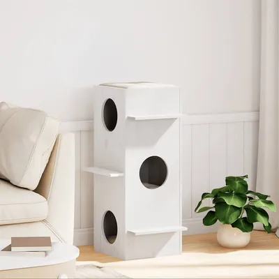 vidaXL maison pour chats Bois de pin