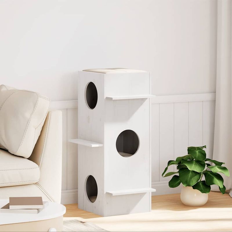 vidaXL maison pour chats Bois de pin