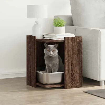vidaXL meuble de bac à litière pour chat Bois d'ingénierie vidaXL meuble de bac à litière pour chat Bois d'ingénierie