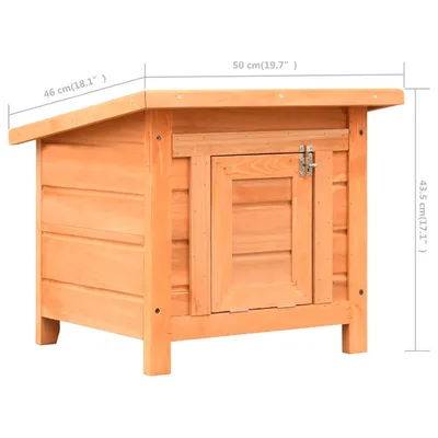 vidaXL maison pour chat Bois de pin massif