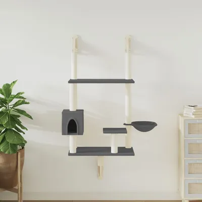 vidaXL arbre à chat mural Bois d'ingénierie