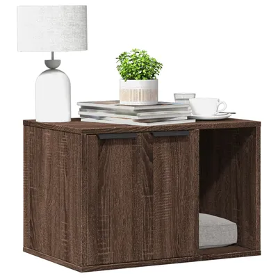 vidaXL meuble de bac à litière pour chat Bois d'ingénierie