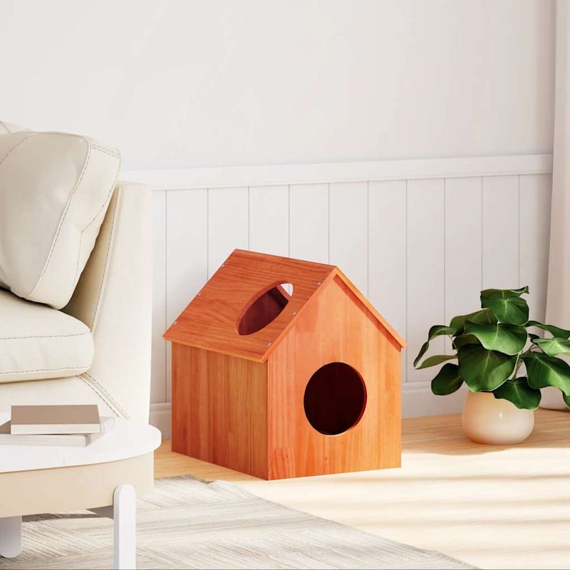 vidaXL maison pour chats Bois de pin