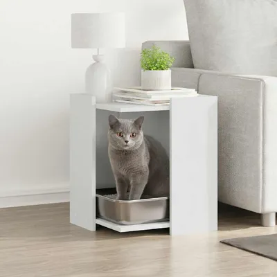 vidaXL meuble de bac à litière pour chat Bois d'ingénierie vidaXL meuble de bac à litière pour chat Bois d'ingénierie