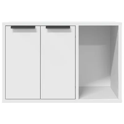 vidaXL meuble de bac à litière pour chat Bois d'ingénierie