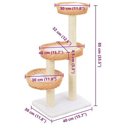 vidaXL arbre à chat Bois