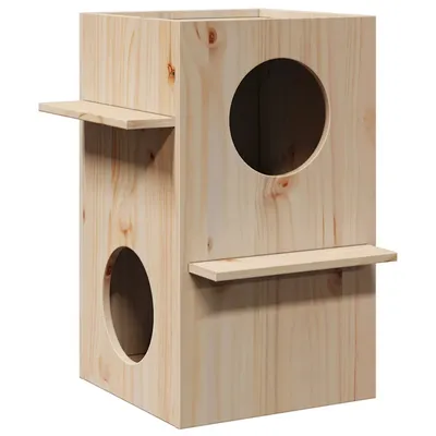 vidaXL maison pour chats Bois de pin massif