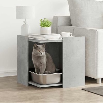 vidaXL enceinte pour litière de chat Bois d'ingénierie