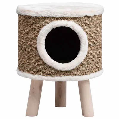 vidaXL maison de chat Jonc de mer / Algue