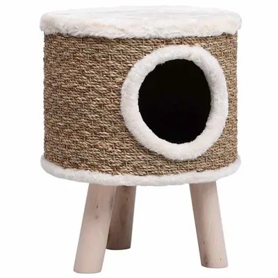 vidaXL maison de chat Jonc de mer / Algue