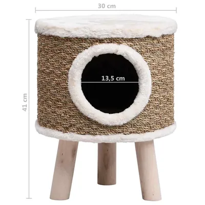 vidaXL maison de chat Jonc de mer / Algue