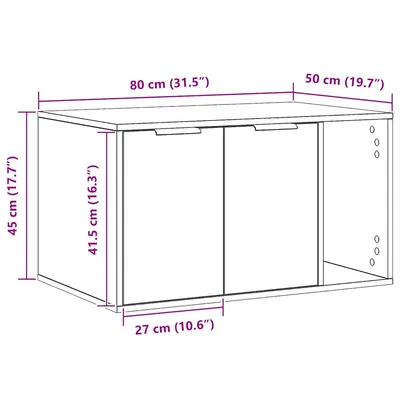 vidaXL meuble de bac à litière pour chat Bois d'ingénierie vidaXL meuble de bac à litière pour chat Bois d'ingénierie