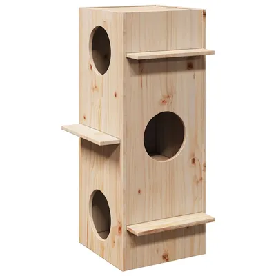 vidaXL maison pour chats Bois de pin massif